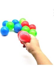 XiuWoo Glowing Stress Relief Sticky Balls, 4 Pieces, Ages 3+
