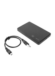 2.5-inch Sata HDD SSD To USB 2.0 Case With Cable, Black