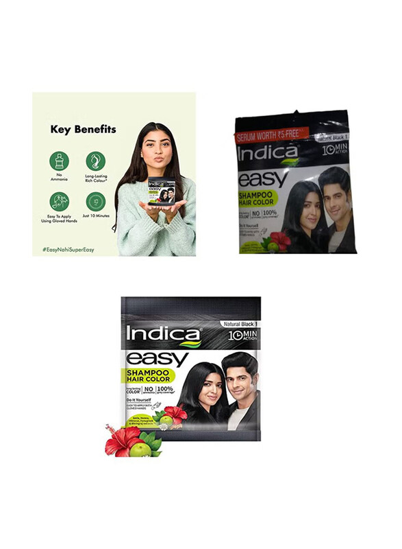 

Indica Easy Hair Colour, 5 x 20.5ml, Natural Black 1
