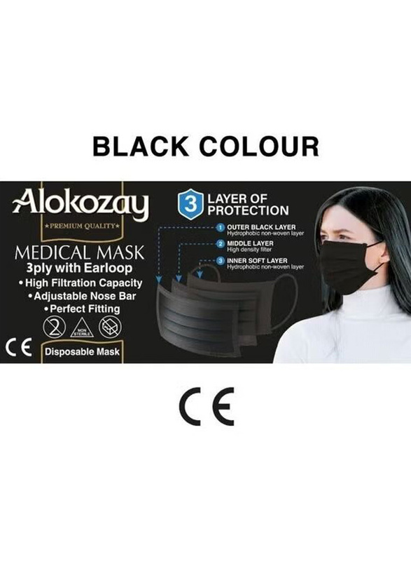 Alokozay Surgical Disposable Face Mask, 50 Pieces