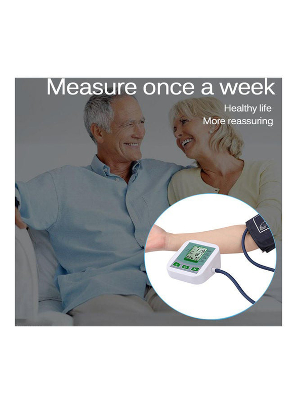 USB Digital Arm Automatic Blood Pressure Monitor, MD-L2305-2, White