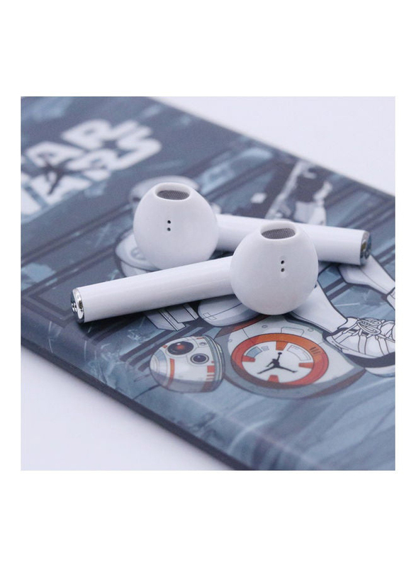 Wireless/Bluetooth In-Ear Earbuds with Charging Case, White