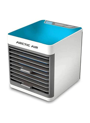 Arctic Air Ultra Personal Space Cooler for Cooling, Humidifier, Purifier, Aroma Diffuser with 3 Speed, H-9334562, White Blue