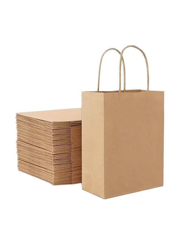 

Generic 12-Piece Twisted Handles Paper Bag Set, Brown