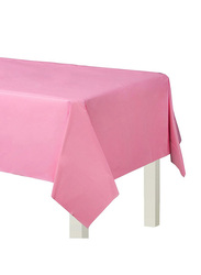 Party Time Plastic Table Cover, 54 x 108 Inch, TC-0001-Pi, Pink