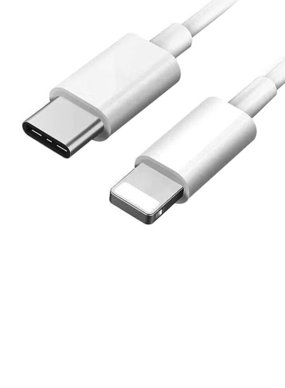 1-Meter Lightning Charging Cable, USB Type C to Lightning Cable, White