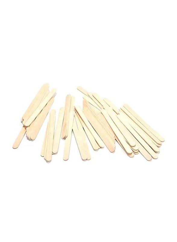 Cytheria 50-Piece Wooden Ice Cream Popsicle Stick, Beige
