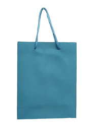 12-Piece Paper Bag With Handles, Baby Blue
