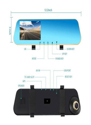 Full HD Car Dash Camera DVR with Holder, Black/Blue