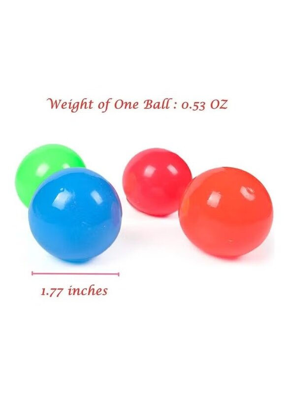 XiuWoo Glowing Stress Relief Sticky Balls, 10 Pieces, Ages 3+