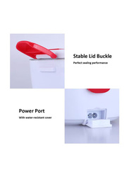 Portable Electric Lunch Box, H24011R-EU-KM, White/Red