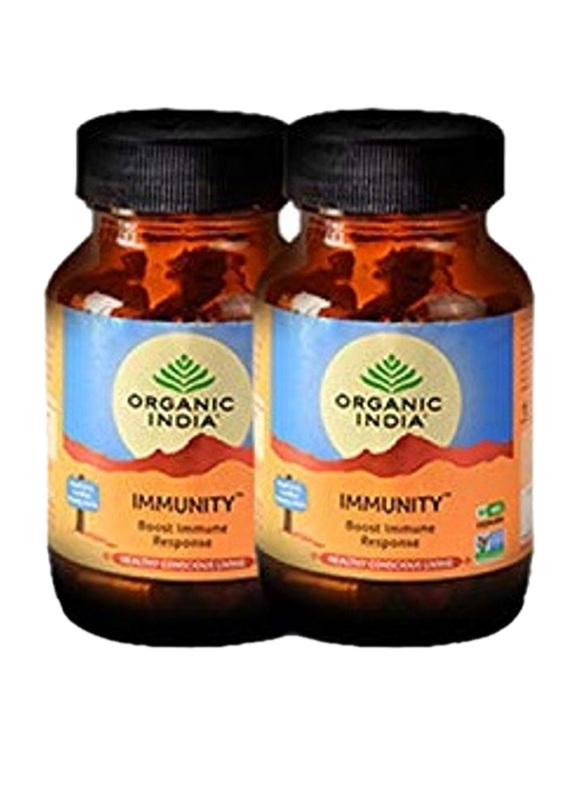 Organic India Immunity Bottle, 2 x 60 Capsules