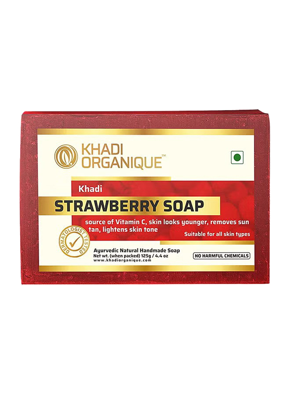 Khadi Organique Handmade Strawberry Soap, 125g