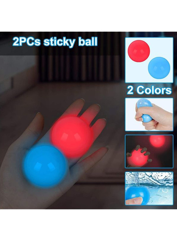 Xiuwoo 2-Piece Glowing Stress Relief Sticky Balls, TT174, Ages 3+ Years