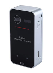 Mini Pocket Virtual Bluetooth Laser Projection Keyboard, Silver/Black