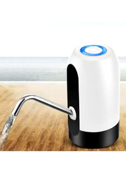 Rechargeable Bottled Water Pump Dispenser, White/Black