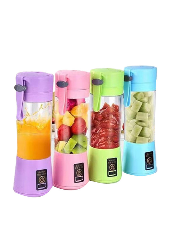 380ml Mini Portable USB Rechargeable Electric Fruit Handheld Smoothie Maker Blender Juice Cup Bottle Mixer, Multicolour