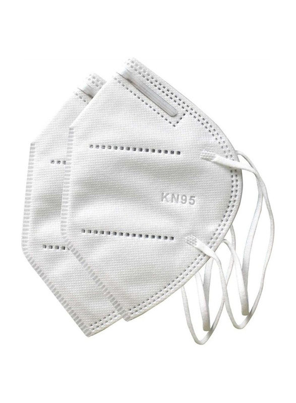 KN95 Face Mask, White, 2-Pieces