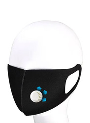 Anti-Fog Protective Mask With Breathing Valve, Black