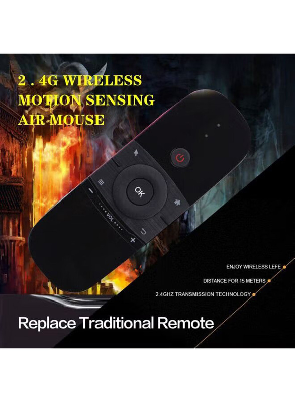 Wireless Mention Sensing Air Mouse, Black