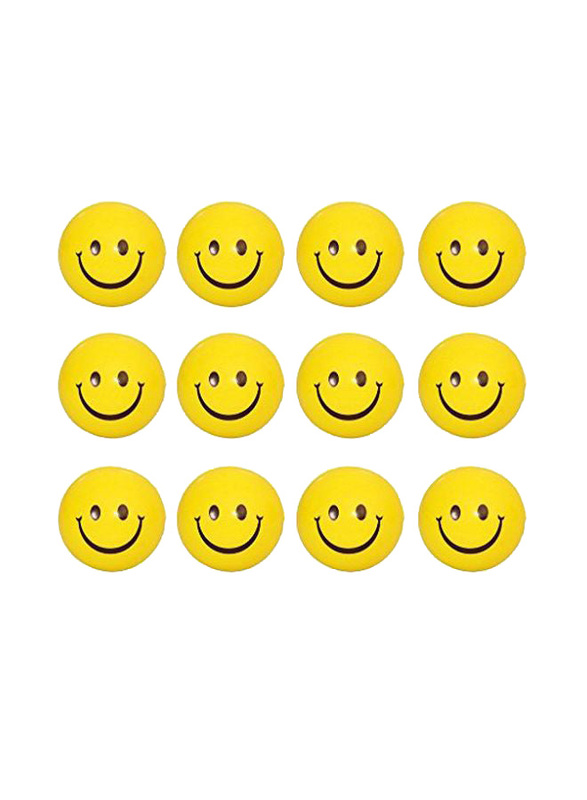 Jiada 12-Piece Smiley Stress Relief Squeeze Ball Set, Ages 10+ Years