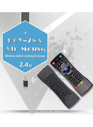 78A Mini Wireless Qwerty Keyboard & Sensor Fly Air Mouse, Black