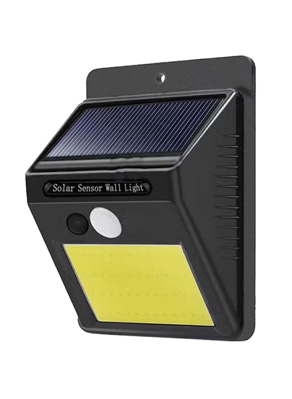 Solar Sensor Wall Light, 10.2 x 0.53 x 13cm, Black