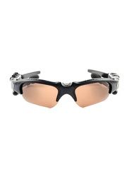 Half-Rim Smart Stereo Bluetooth Sport Sunglasses Unisex, Brown/Black