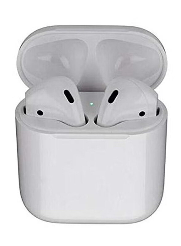 2-Piece Wireless In-Ear Bluetooth Earbuds With Charging Case, White