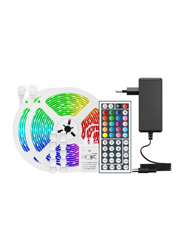 

Generic 2-Piece LED Strip Lights with 44 Keys IR Remote, H38727EU-su, Multicolour