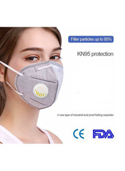 KN95 5 Layer with Breathing Valve Face Mask, 1 Piece