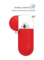 Ultra-Thin Protective Silicone AirPod Case Cover For Apple AirPods, AR_RD_3, Red
