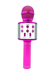 Illuminated Wireless Microphone, WS858L, Pink/White