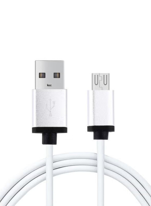 1-Meters Micro USB Cable, USB Type A Male to Micro-B USB for Smartphone, White