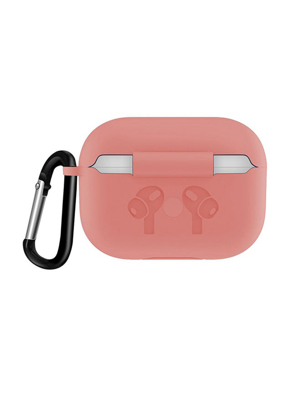 Silicone Charging Protective Case Cover for Apple AirPods, Pink/Black