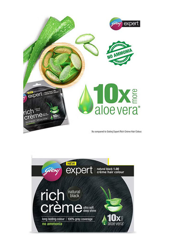 

Godrej Expert Rich Cream Hair Colour, 5 x 20g + 20ml, Natural Black