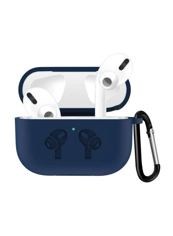 

Generic Silicone Wireless Charging Case Cover for Earbuds, Dark Blue