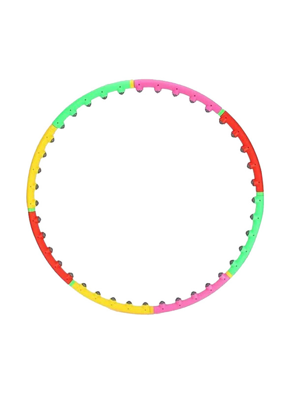 8-Section Slimming Fitness Hula Hoop with Massage Ball, Multicolour