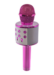 WS-858 Wireless Karaoke Microphone, WS-858-Pink, Pink/White