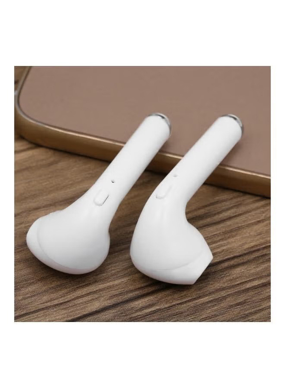 Wireless In-Ear Earbud With Mic And Charging Case, White