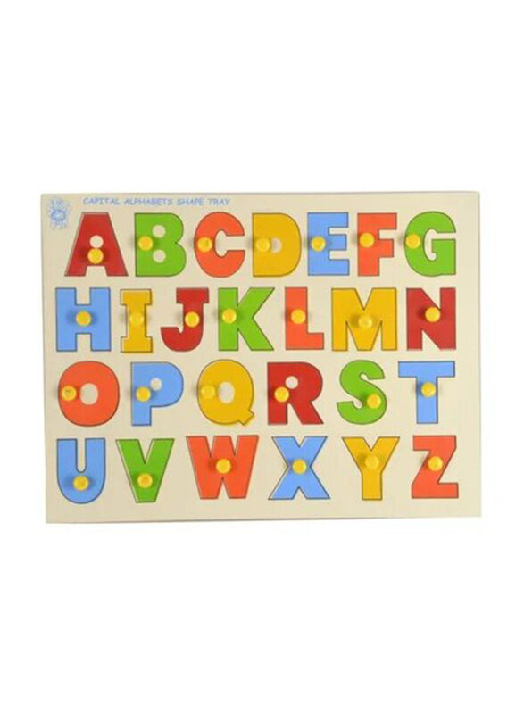 

Skillofun Wooden Alphabet Tray Set L-6K, 26 Pieces, Ages 3+