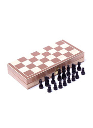 Collectible Foldable Wooden Chess Game Board Set with 33 Crafted Premium Wood Pieces