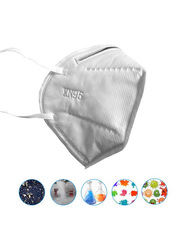 KN95 Respirator Protective Face Mask Set, White, 10-Pieces