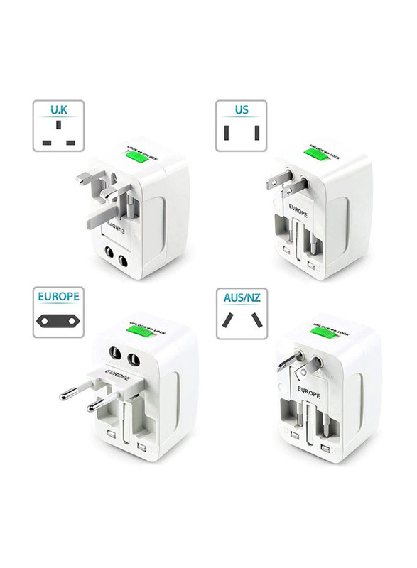 Mifan All-In-One Universal Travel Adapter Plug, White