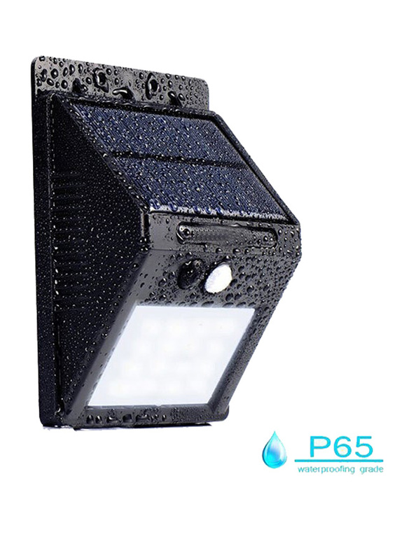 Voberry 2-Piece Outdoor Motion Sensor Pathway LED Light Set, Black/White