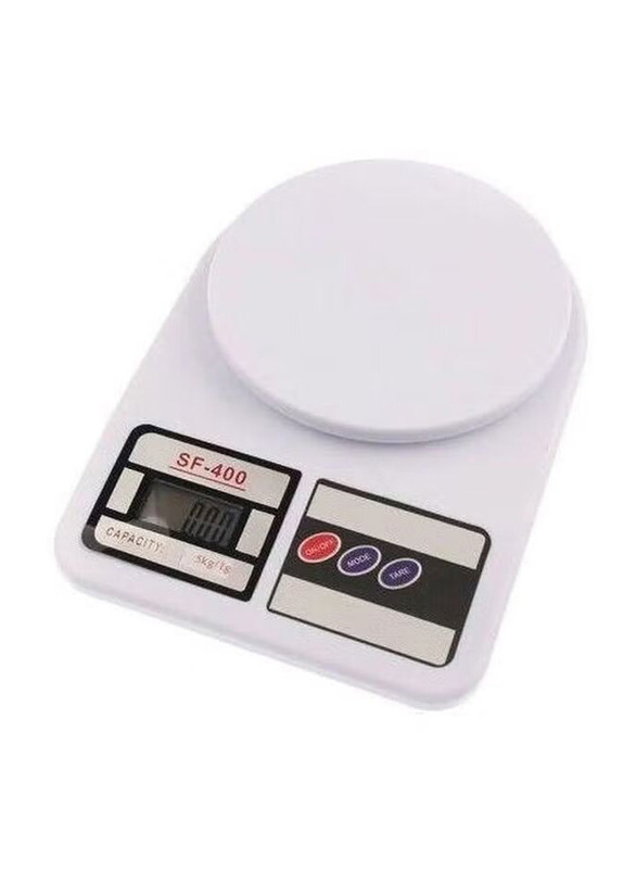 Digital Kitchen Scale, White/Black