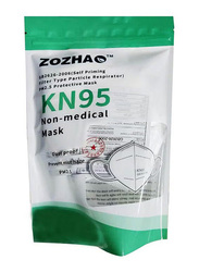 5-Layered KN95 Dustproof White Face Mask, 20 Pieces