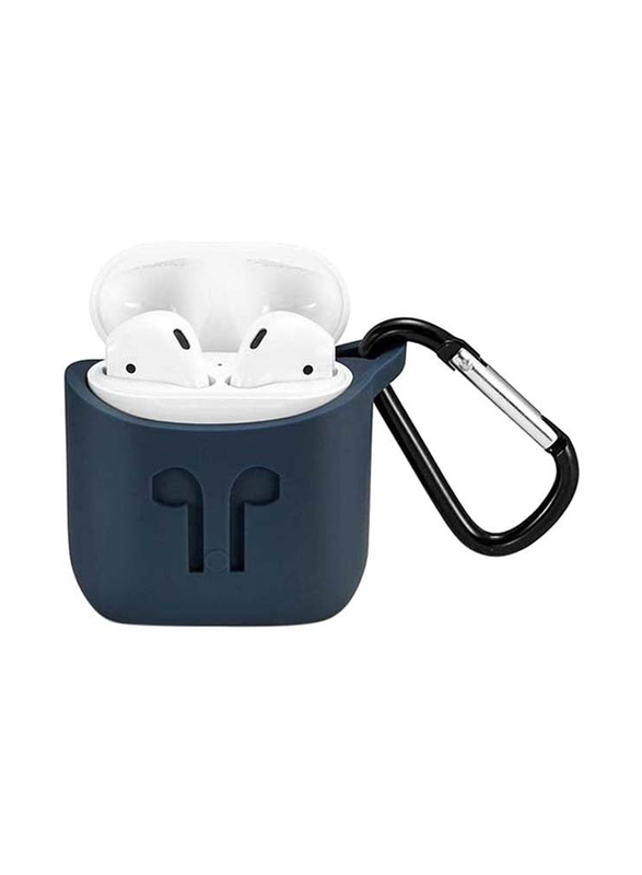 Silicone Protective Cover Case for Apple AirPods, Navy Blue