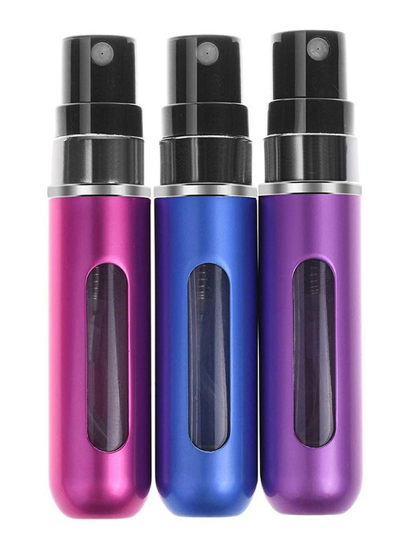 Beautyflier Mini Portable Refillable Perfume Storage Bottle Set, 3 Pieces, Multicolour