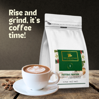 The Caphe Vietnam Fine Robusta Natural Process Vietnamese Whole Beans Coffee, 500g